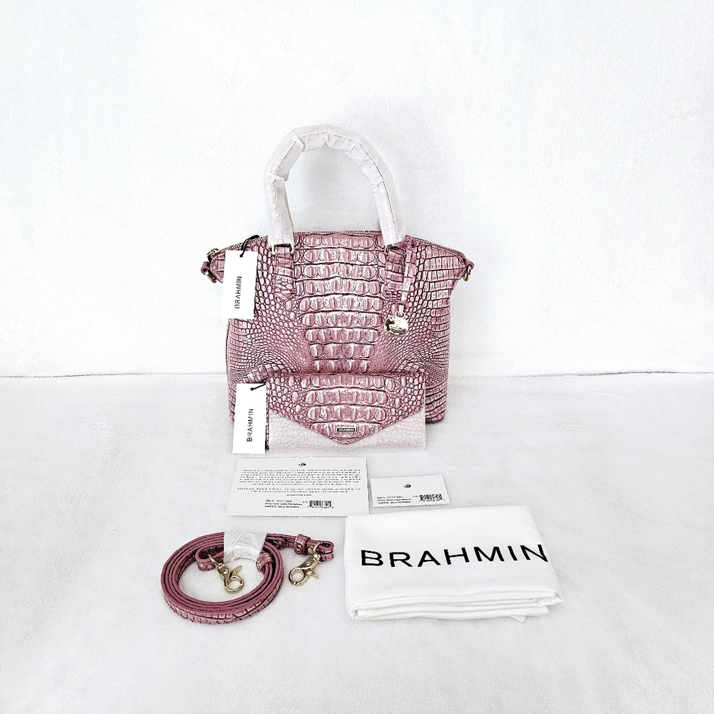 NWT Brahmin MULBERRY POTION Medium Duxbury w/Veronica Wallet